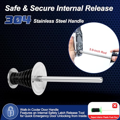 Axiqunel Walk in Cooler Freezer Door Handle Latch Kit Offset 1/5"-3/5" by Axiqunel - Used condition - Image 5