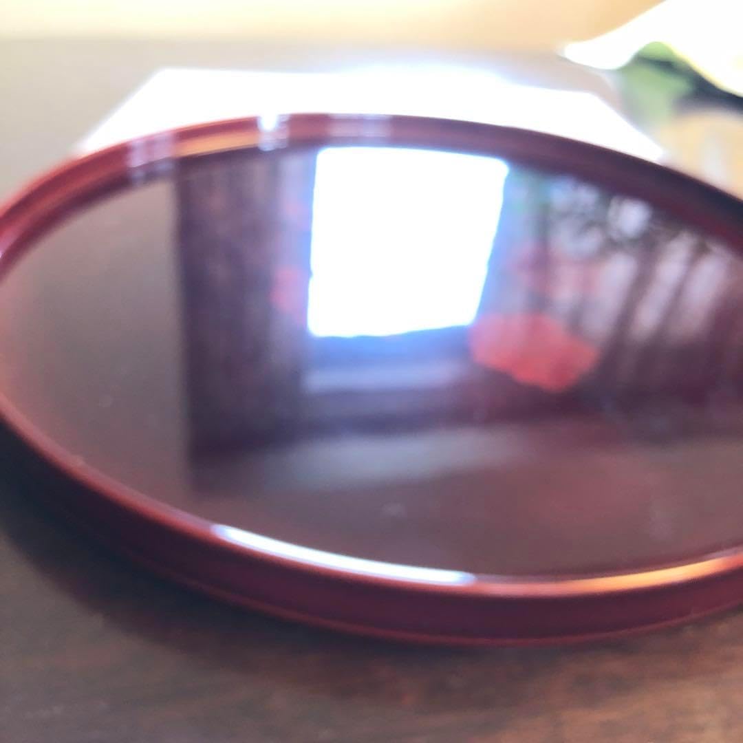 伝統工芸】京都 漆器の井助 越前塗 根来 長手盆 布貼 瓢箪 春秋 2