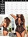 Avidlove Lingerie for Women Halter Lace Bodysuit V Neck Teddy One Piece Babydoll Nightgown Black XL