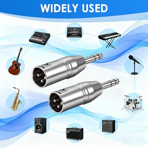 Adaptador 1/4" TRS a XLR macho, Pack 2 miniatura 3