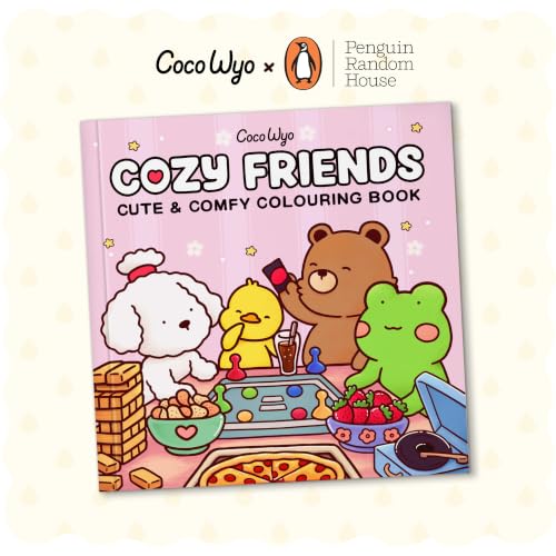 Image of Cozy Friends: Coloring Books for Adults by Coco Wyo | Cute Animal Friends Coloring Pages, Cozy Simple Designs, Stress Relief & Relaxation: A relaxing cosy colouring book, from the bestselling author