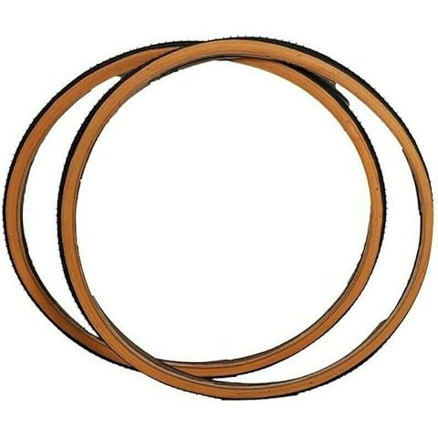 Pair 27 x 1 1/8 (28-630) 27 x 1 1/4 Semi Slick Amberwall Road Bike Tyres Cover