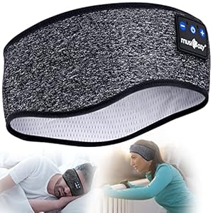SchlafKopfhörer Bluetooth Stirnband, kabellos Schlaf Kopfhörer Musik Stirnband mit HD Stereo Lautsprecher für Sport…