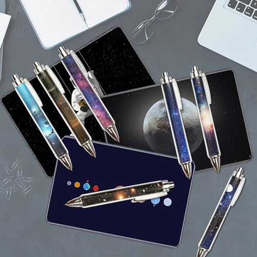 Set de 8 bolígrafos gel Galaxy tinta negra 0.5mm miniatura 3