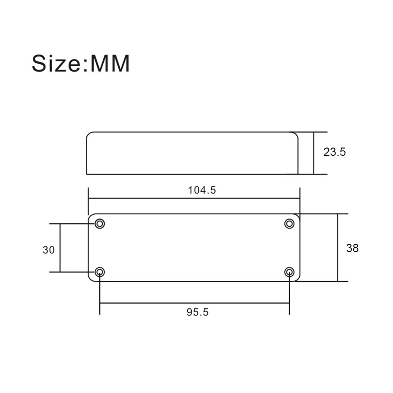 Przetwornik Gitary Elektrycznej 5 Strunowy 4 Otworowy Przetwornik Elektryczny Z Podwójną Cewką I Magnesem Ceramicznym 104.5 * 38 Mm