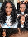 Sunber Bye Bye Knots Glueless Wig Pre Cut Lace 7x5 Invisible Knots Pre Plucked Water Wave HD Lace Front Wigs Human Hair Bleached Knots Pre Plucked Beginners Friendly for Women Put On and Go Wig 14Inch