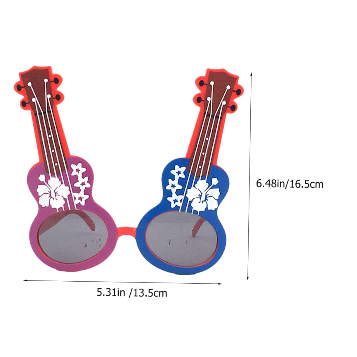 COLLBATH 2pcs Party Glasses Guitar Design Neon-Colored Lightweight and Easy-to-Store