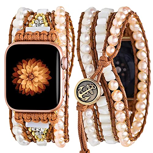 Somesame �V�R�p�[�� �{�[�z�[�r�[�Y�u���X���b�g Apple Watch�o���h 41mm 40mm 38mm 42mm (S10) ���f�B�[�X �}���`���C���[ 3���b�v �n���h���C�h �E�H�b�`�X�g���b�v ���X�g�o���h iWatch SE Serie