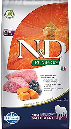N&D PUMPKIN DOG LAMB & BLUEBERRY ADULT GIANT MAXI 12 KG