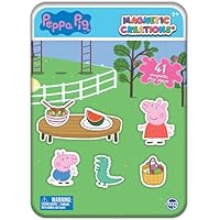 TCG Toys Magnetic Creations Tin: Peppa Pig - Creative Storytelling Playset, 40 Pop-Out Magnets, Beautiful Play Scene, Mix & Play Toy, Kids-Toddlers Ages 3+
