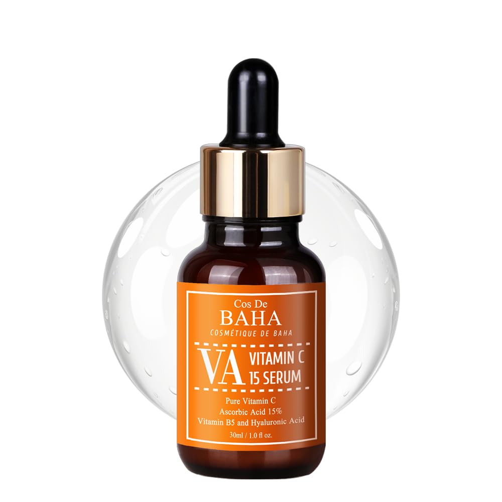 Vitamin C 15% Serum with Arbutin for Face - Brightening Facial Serum with Aloe - Professional Formula for All Skin Types, 1 Fl Oz (30ml)