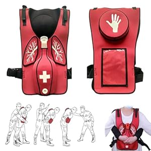 Anti Choking Airway Obstruction Simulation Training Vest, Adult Airway Wearable CPR First Aid Training Model with Back Slap for Simulated Self-Rescue, First Aid Teaching Demonstrations