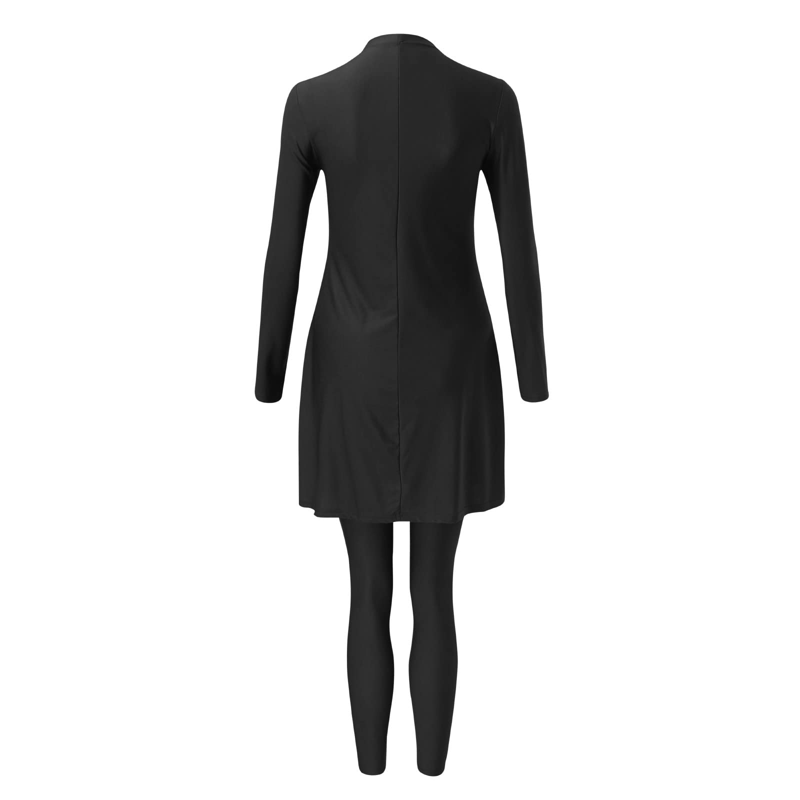 Conjunto de Burkini Musulmán para Mujer Traje Baño Manga Larga con Detalles Plisados Verano Playa Bikini Super Push Up Sexy Vestir Dos Piezas BañAdores Natacion