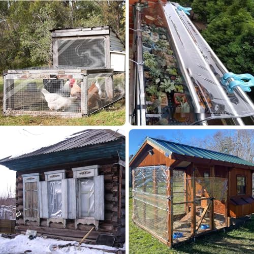 Clear Tarp with Grommets 6x10ft,14Mil Transparent PVC Vinyl for Patio by Sinessy - Used condition - Image 8