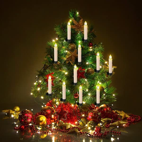 Velas LED para árbol de Navidad con mando a distancia GRUNDIG y pinzas ajustables