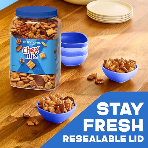 Image of Chex Mix Traditional Original Recipe Snack Mix, Salty Snacks Tub, 20 oz