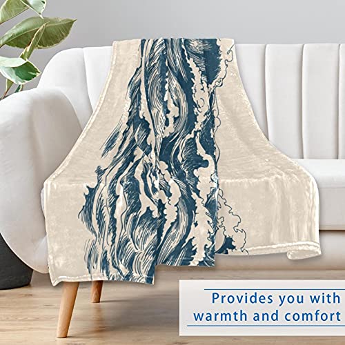 Couverture japonaise vagues douce pour des soirées cocooning chaleureuses - 7