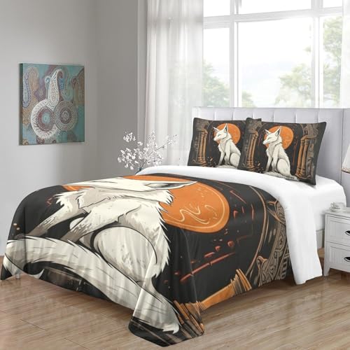 Housse de couette Renard anti-transpiration lit simple 140x200cm microfibre - 5