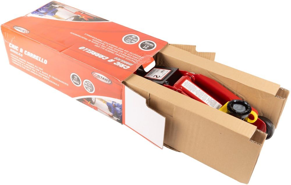 Start Crick a Carrello 2T Omologato CE - Alzata da 135 mm a 330 mm | Robusto, Compatto e Sicuro