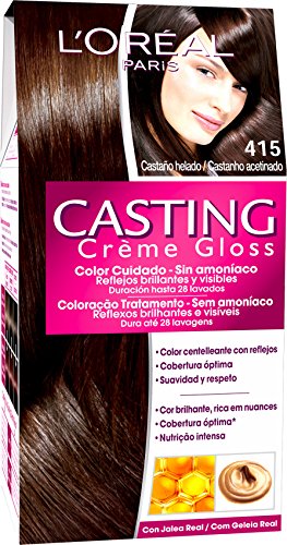 L'Oreal Paris Casting Crème Gloss Coloración sin Amoniaco 415 Castaño Helado - 600 gr