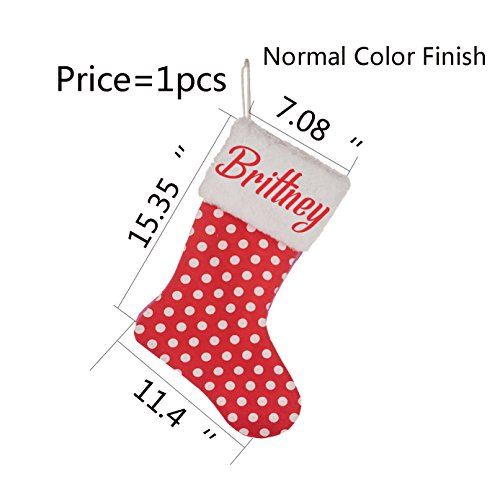Huan Xun Personalized Christmas Stocking Custom Name - Fur Collar Fireplace Decor Large Normal Color 1 Pcs #TOP1
