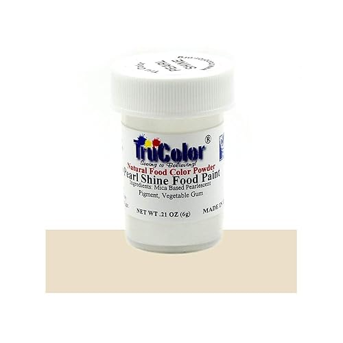 TruColor Pearl Shine - Pintura en polvo natural para colorante alimentario, 0.21 oz