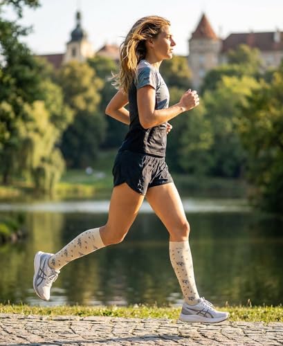 Image of Sooverki Compression Socks for Women and Men Circulation (3 /4 Pairs) is Best Support for Running Athletic Cycling Hiking
