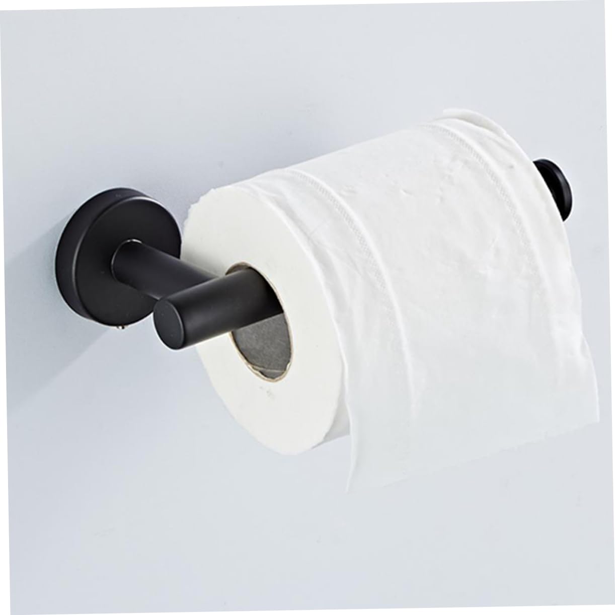 Toallero de Aro para Montaje en Pared Negro Acero Inoxidable 3 Piezas
