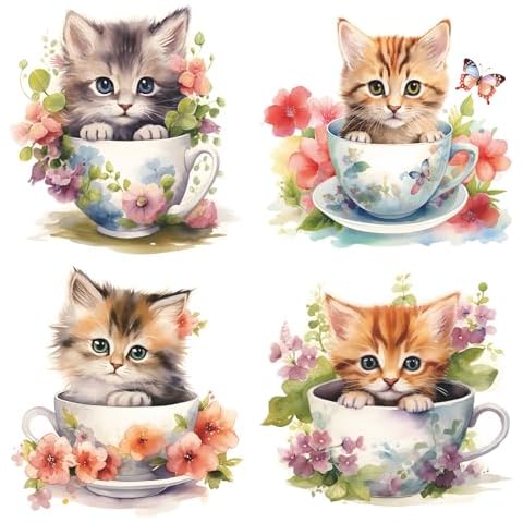 burkfeeg Kawaii Cat Wall Stickers Cover