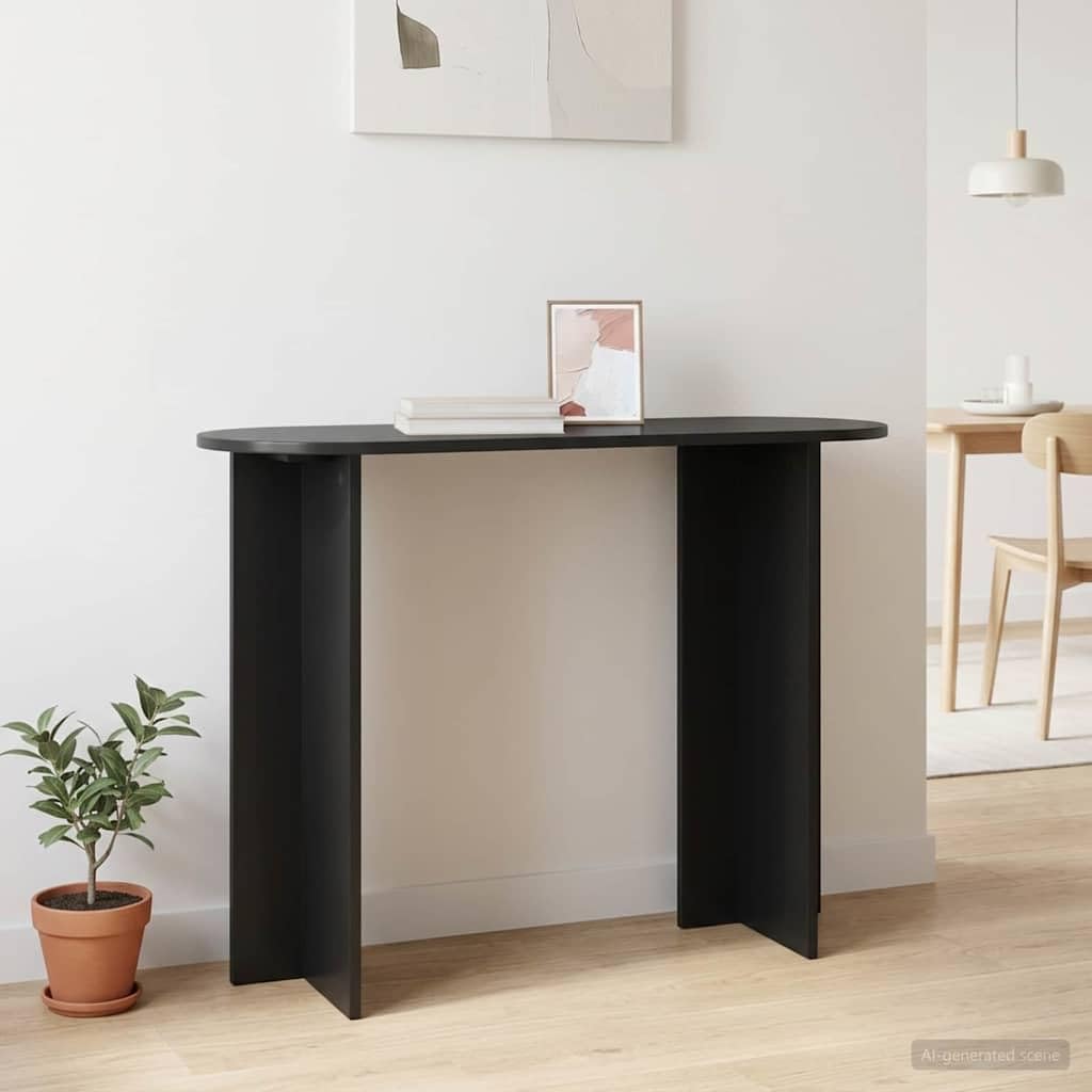 Générique Tavolo consolle in legno d'ingegneria, 100 x 39,5 x 75 cm | Design moderno, finitura rovere nero, superficie robusta, facile da pulire, per soggiorno, ingresso corridoio
