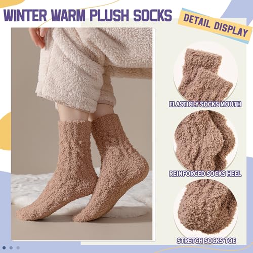 Image of DoSmart Fuzzy Socks For Women Slipper Warm Fluffy Soft Winter Cozy Plush Cabin Sleep Christmas Home Socks