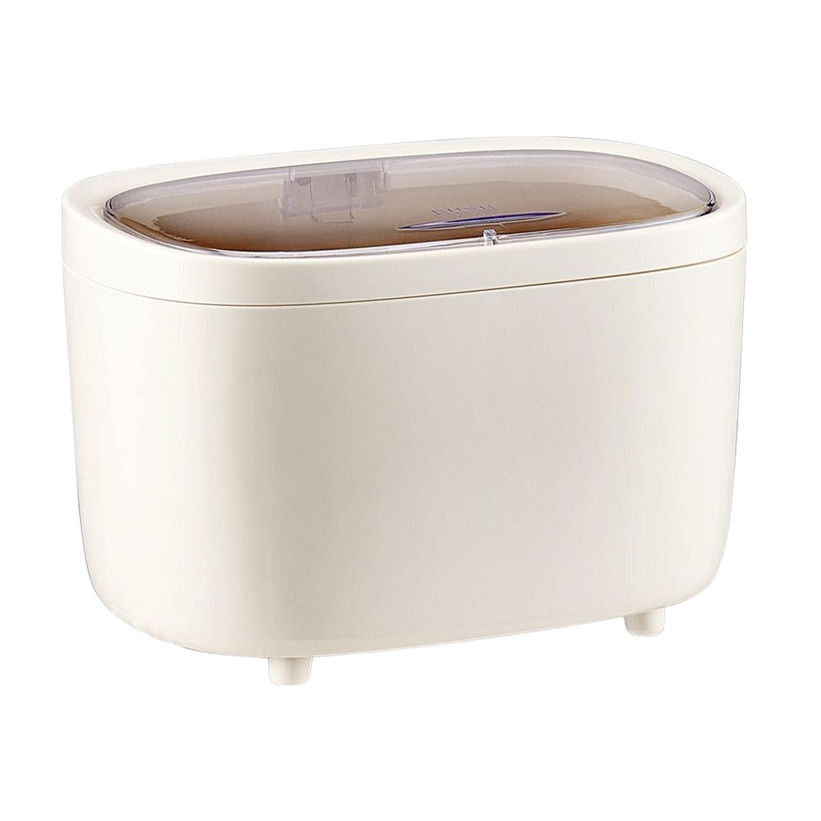 CLUB BOLLYWOOD Mini Trash Can For Desk Portable With Lid For Bathroom Countertop Kitchen White | Trash Cans & Wastebaskets | Home & Garden | Household Supplies & Cleaning | Trash Cans & Wastebaskets