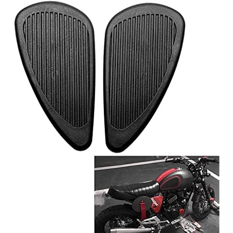 Kucehiup Motorcycle Fuel Tank Knee Pad Black2 Cover