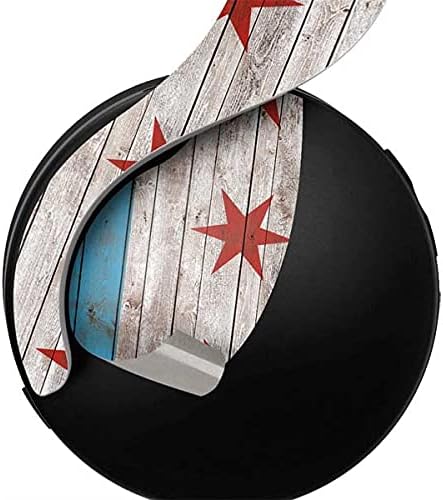 Skinit Decal Gaming Skin Compatible with Pulse 3D Wireless Headset for PS5 - Chicago Flag Dark Wood Design