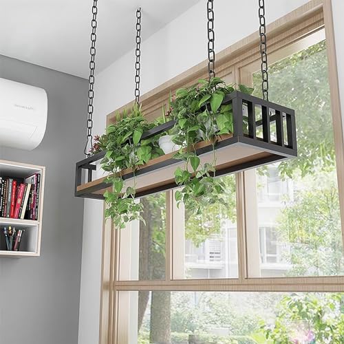 Étagère murale suspendue en métal pour libérer l'espace au sol encombré de plantes