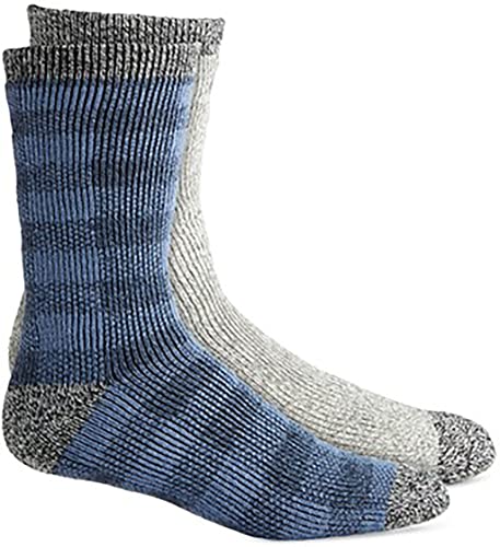 Columbia Men's Buffalo Plaid Crew Socks 6-12 BLUE GRAY