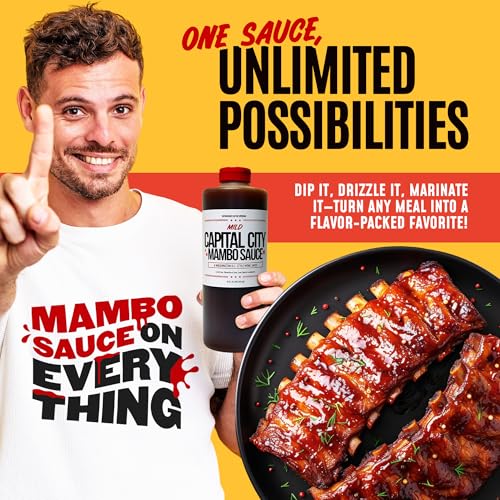 Capital City Mambo Sauce Sweet Hot & Mild Variety Pack, Washington DC Wing Sauces, Perfect Condiment for Wings Chicken Pork Beef Seafood Burgers Rice or Noodles, 32oz & 12oz (2 Pack) - Image 7