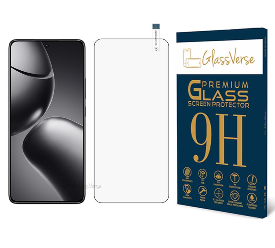 GlassVerse® 9H Tempered Glass For Xiaomi 14T Pro (PACK OF 1) with Free Installation Kit Full screen Coverage - 6.67 inch