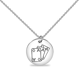 Poker Necklace Playing Poker Gift Gambling Casino Jewelry Poker Lover Gift Poker Player Gift