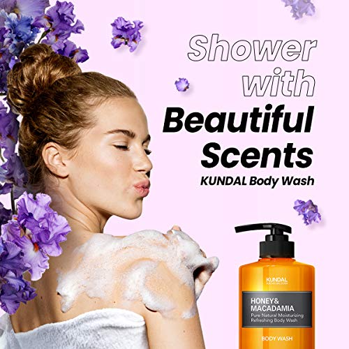 Kundal White Musk Honey & Macadamia Natural Moisturizing Body Wash - 16.9 Fl.oz(500Ml) X2 Bottles #TOP1