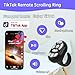 NOVZIX TikTok Scrolling Ring Microphone Remote Control,Fingertip Wireless Bluetooth Remote Control;for iPhone,Google Pixel,Samsung Phone (Black)
