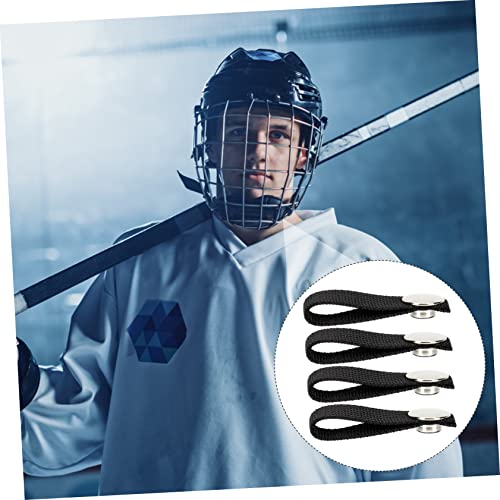 Gafoki 12 Pcs Hockey Helmet Restraint Hard Hat Accessories Exercise Accessories Hockey Supply Hard Hat Chin Strap Hockey Accessory Repair Kit Black Polyester Elasticity #TOP6