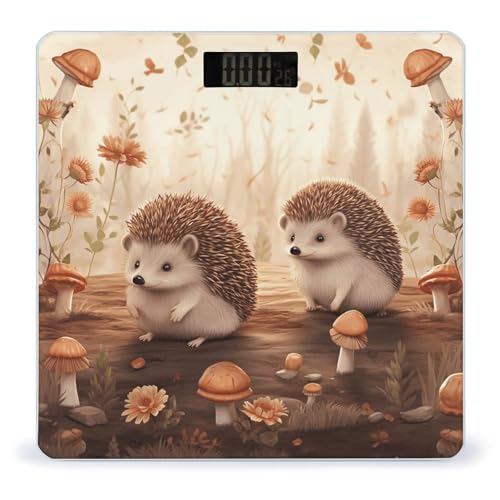 Báscula digital de baño Nature Lovely Hedgehog Lovers vidrio templado miniatura 1