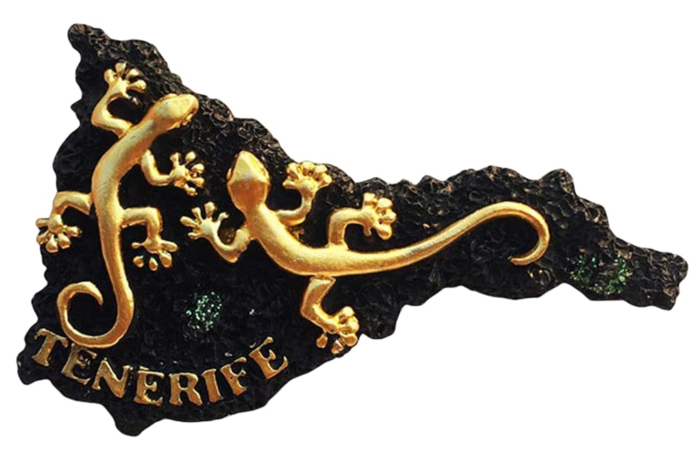 Magnete Da Frigorifero 3D Tenerife Spagna - Souvenir Di Viaggio In Stile Bambù, Fatto A Mano In Poliresina, 3,7 Cm