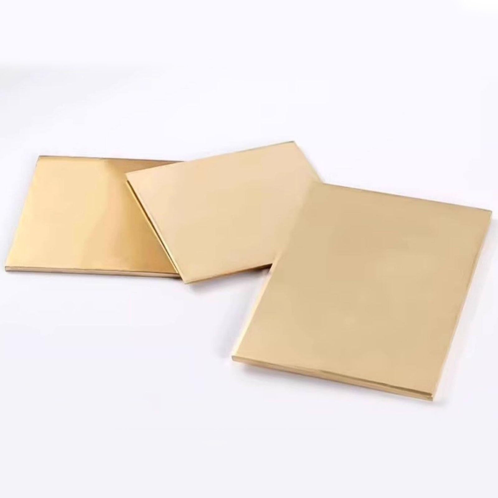 Einteilige helle, flache Messingplatte | DIY-Herstellung von Namensschildern, industriell geschnittene Kupferplatte(400*500*1.5mm)