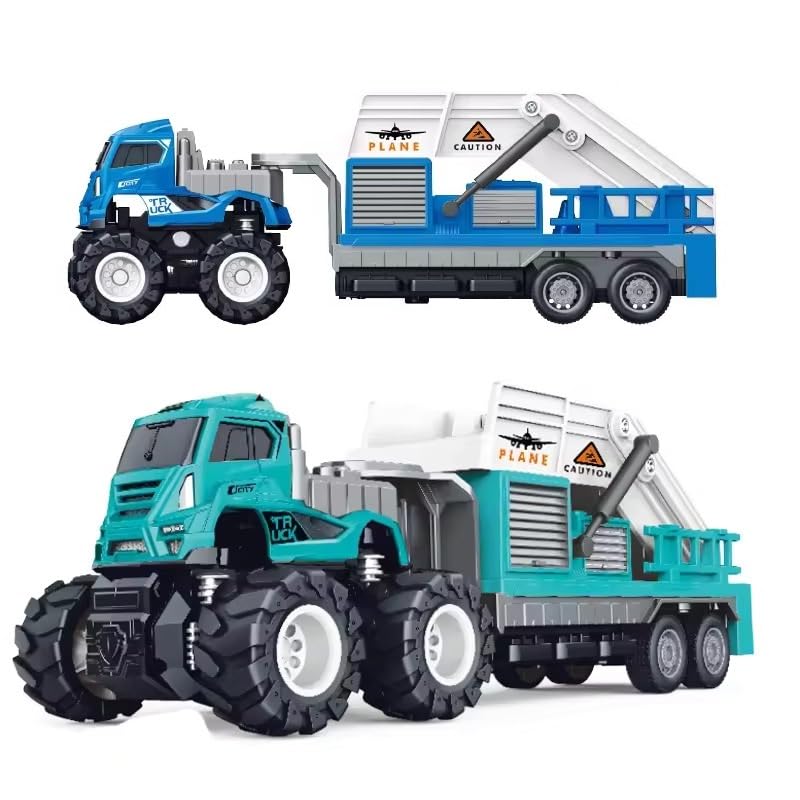 Image of Friction Powered Airport Boarding Ladder Transportation Toy for Kids Boys Children's 1:43 Scale Die cast Airplane Stair Trailer Truck 4WD Pull Back Vehicle (Multicolor, Pack of 1)