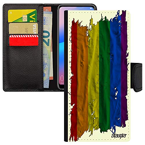 Coque Redmi Note 9 Pro Cuir Finition Arc-en-Ciel