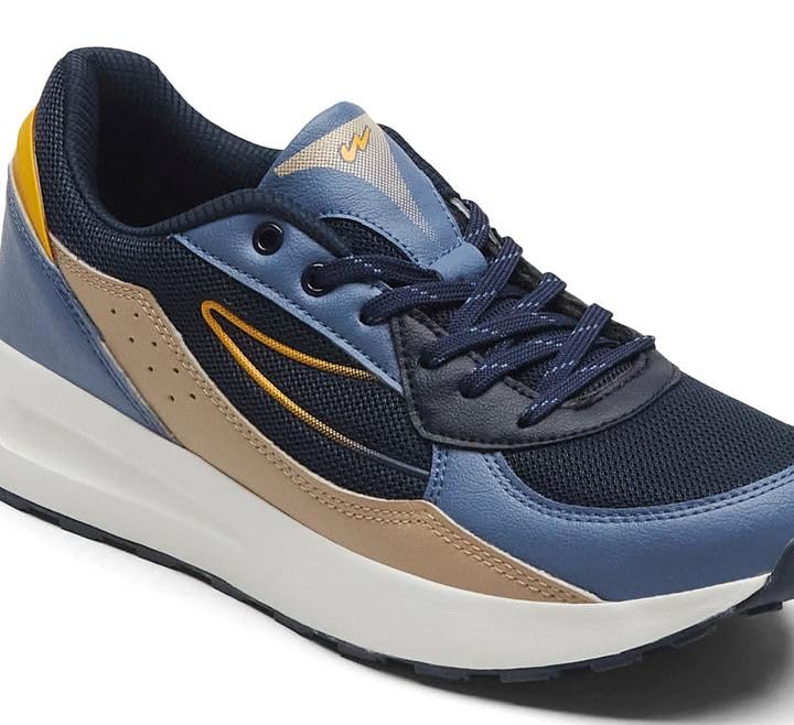 Image of Campus Cable Men's Sneakers | Lightweight Casual & Sports Shoes for Men | Breathable Mesh Upper, Bubble Yoga Max Cushion Insole, EVA + TPR Anti-Slip Sole | Lace-Up Walking Sneakers