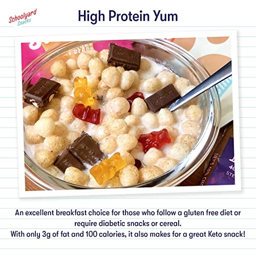 Schoolyard Snacks - Keto Cereal Low Carb, Zero Sugar (Cinnamon Bun - 12 Pack)- A Healthy High Protein Cereal Snack & Breakfast - The Perfect Keto Cereal With 90 Calories, 12G Protein #TOP4