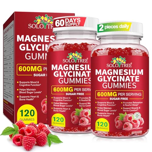 2Pcs Magnesium Glycinate Gummies 120 Count, 600Mg Magnesium Glycinate Gummies For Women,Men And Kids, Support Sleep,Muscle And Relaxation, High Absorp